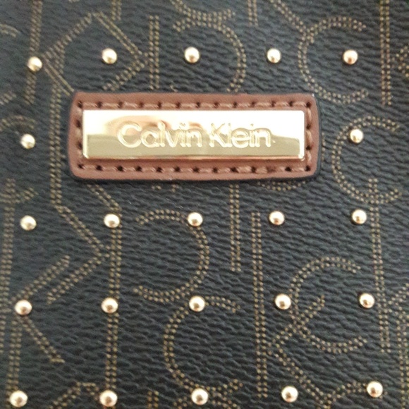 NWT CALVIN KLEIN LOGO SATCHEL HANDBAG PURSE - Picture 3 of 8